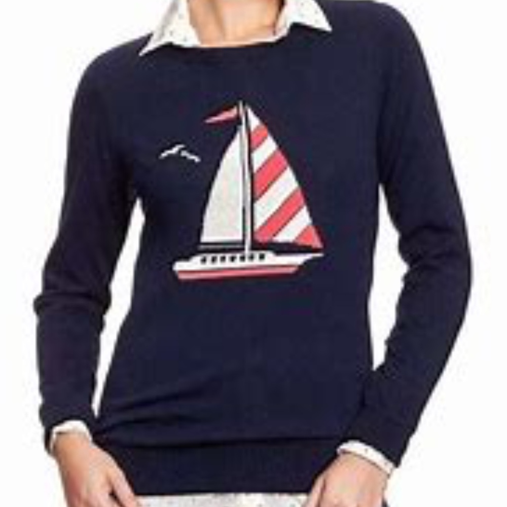 Navy Blue Sailboat Sweater Old Navy extra small XS